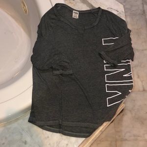 NWOT DISTRESSED PINK TEE (I DIDNT CUT IT)